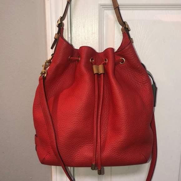 Coach Bucket Avery Drawstring Mandarin with Blue Leather Cross Body Bag - Picture 16 of 16